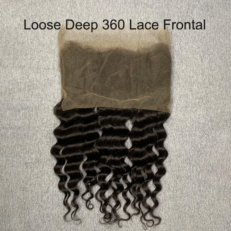 360 Lace Frontal Loose Deep Wave 10-20 Inch Human Hair