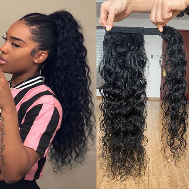 Ponytail Hair Straight/ Body Wave/ Natural Wave/ Jerry Curly/ Kinky Straight 100% Human Hair