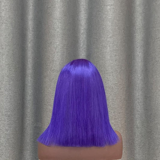 Purple Bob Wig 12 inch 13x4 Lace Front Human Hair