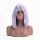 T Lace Bob Straight Purple Color Middle Part Wig Human Hair Wig
