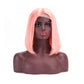 T Lace Bob Straight Pink Color Middle Part Wig Human Hair Wig