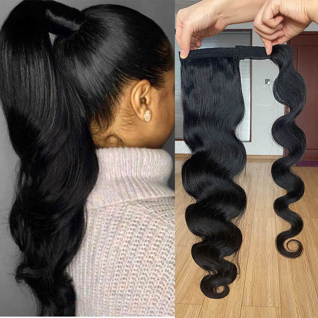 Ponytail Hair Straight/ Body Wave/ Natural Wave/ Jerry Curly/ Kinky Straight 100% Human Hair