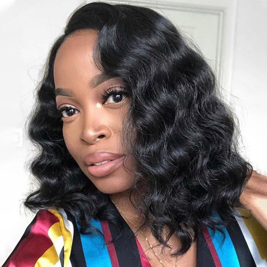 Bob Wig Loose Deep Wave 13×4 Lace Front Wigs 180% Density 