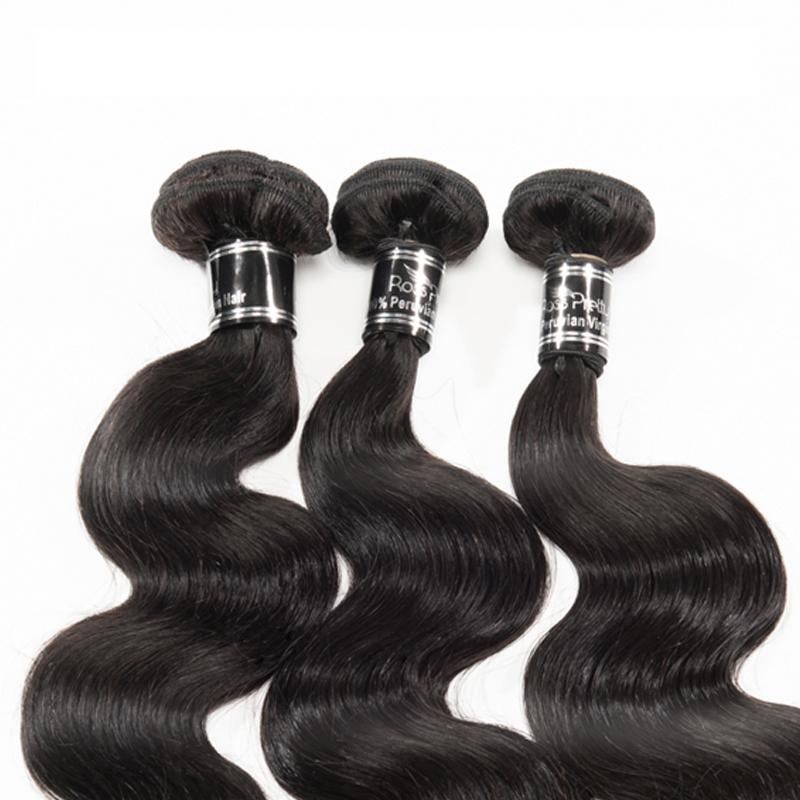 Body Wave 3 Bundles With Closure Brazilian Human Hair Body Closure - Ross Pretty Hair Official