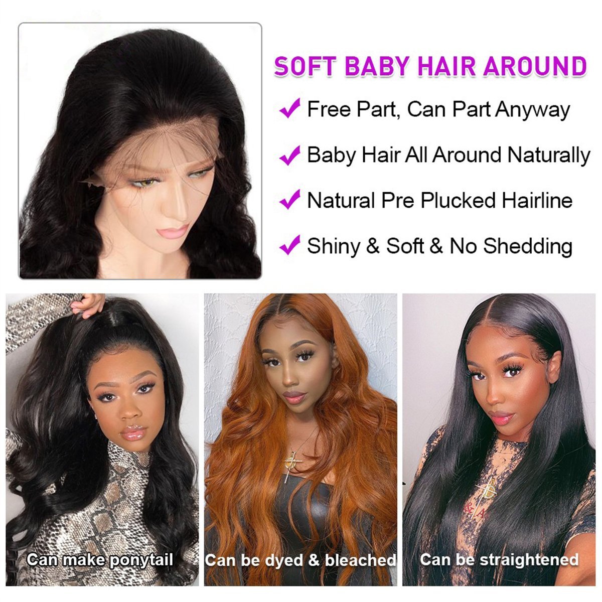 Body Wave 360 Lace Frontal Wigs