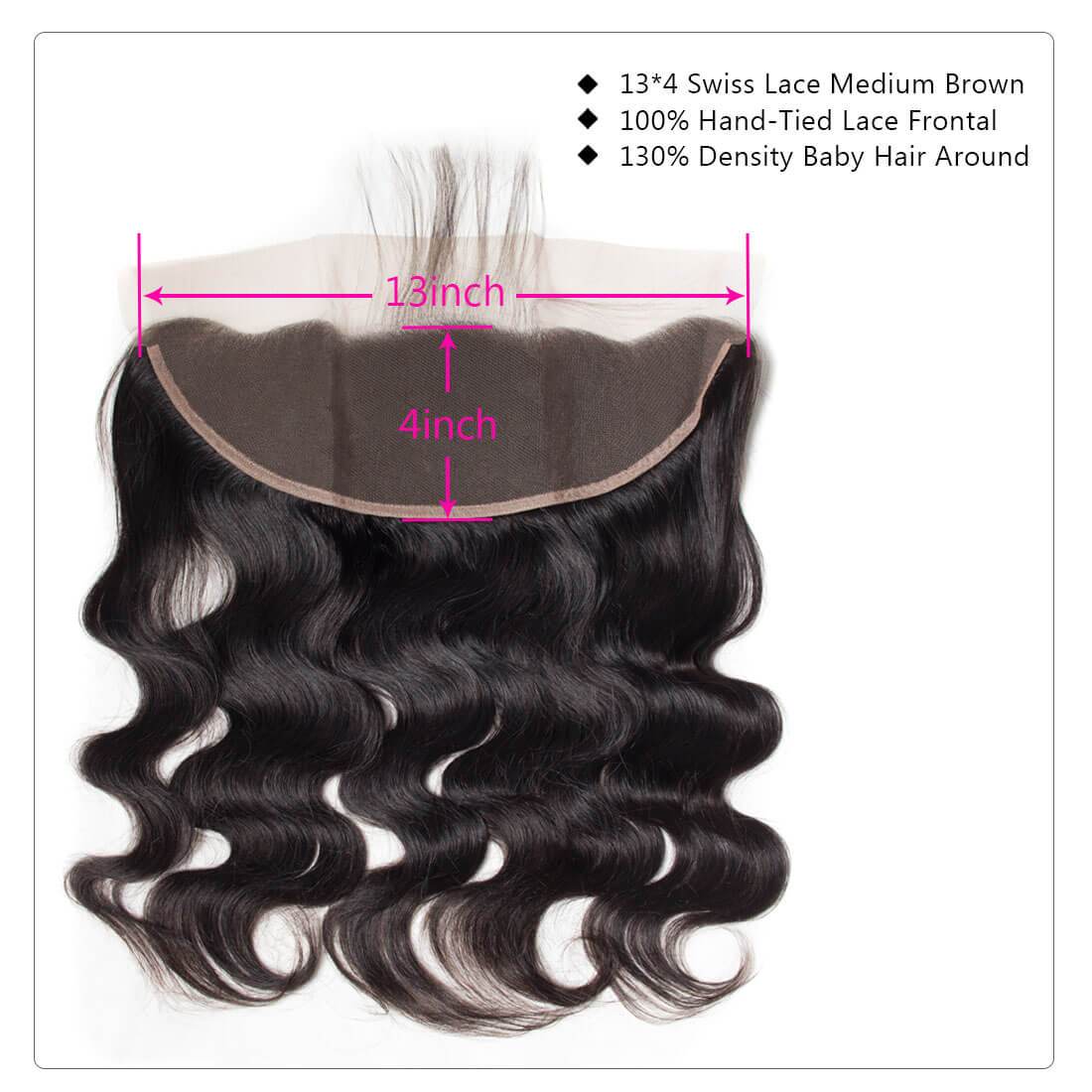 Body Wave Brazilian Human Hair 4 Bundles With 13X4 Frontal - Ross Pretty Hair Official