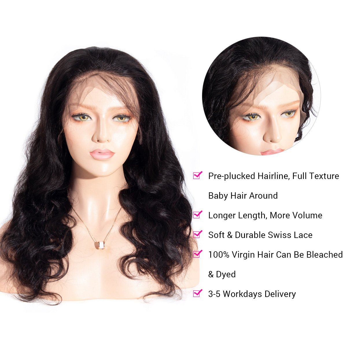 Body Wave Pre Plucked 13×4 Lace Front Wigs