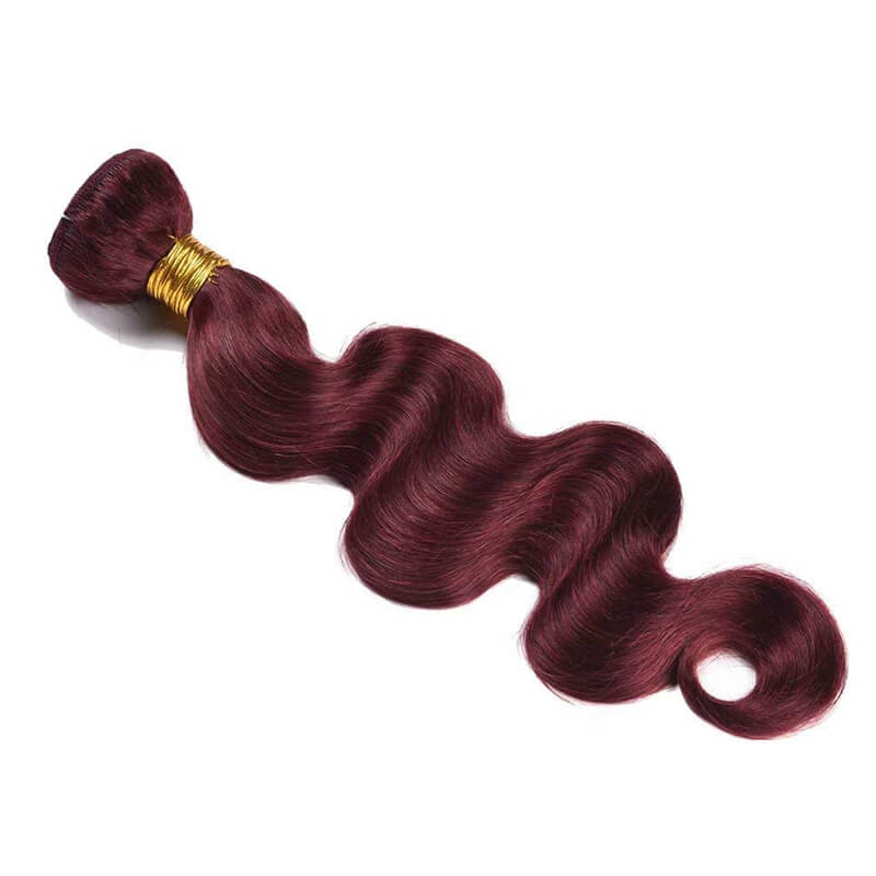 99j Burgundy Body Wave 3 Bundles Human Hair Weave