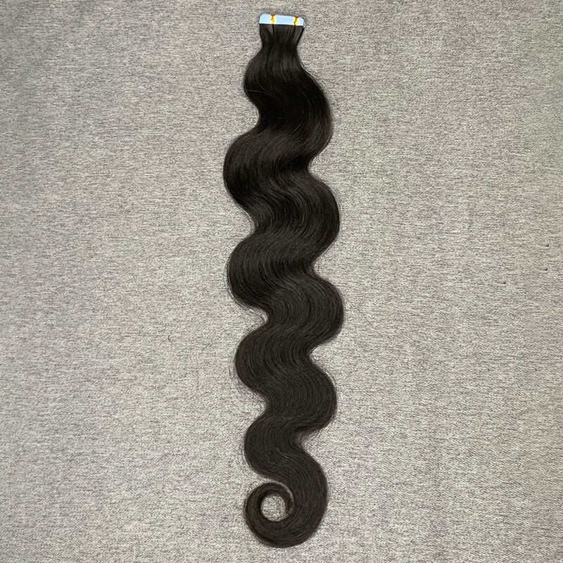 #1b Body Wave Tape In Human Hair Extensions 20 Pieces/ Pack