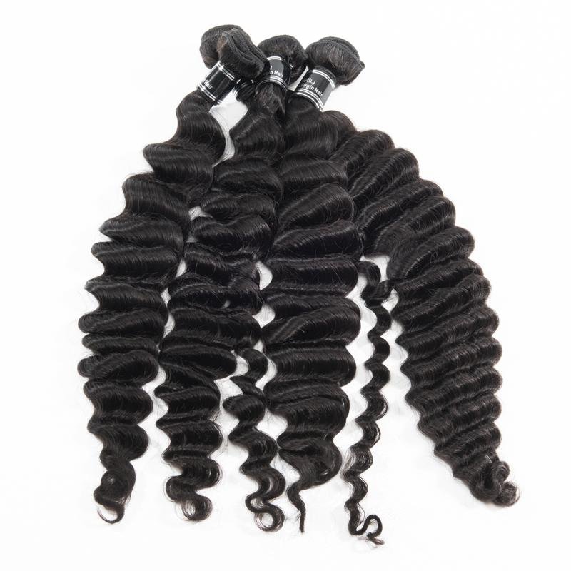 Brazilian 4 Bundles With 13X4 Frontal Loose Deep Human Hair - Ross Pretty Hair Official