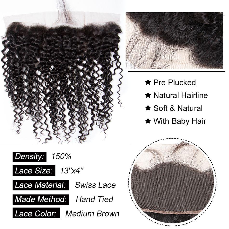 Brazilian Curly Hair 13*4 Lace Frontal Human Hair