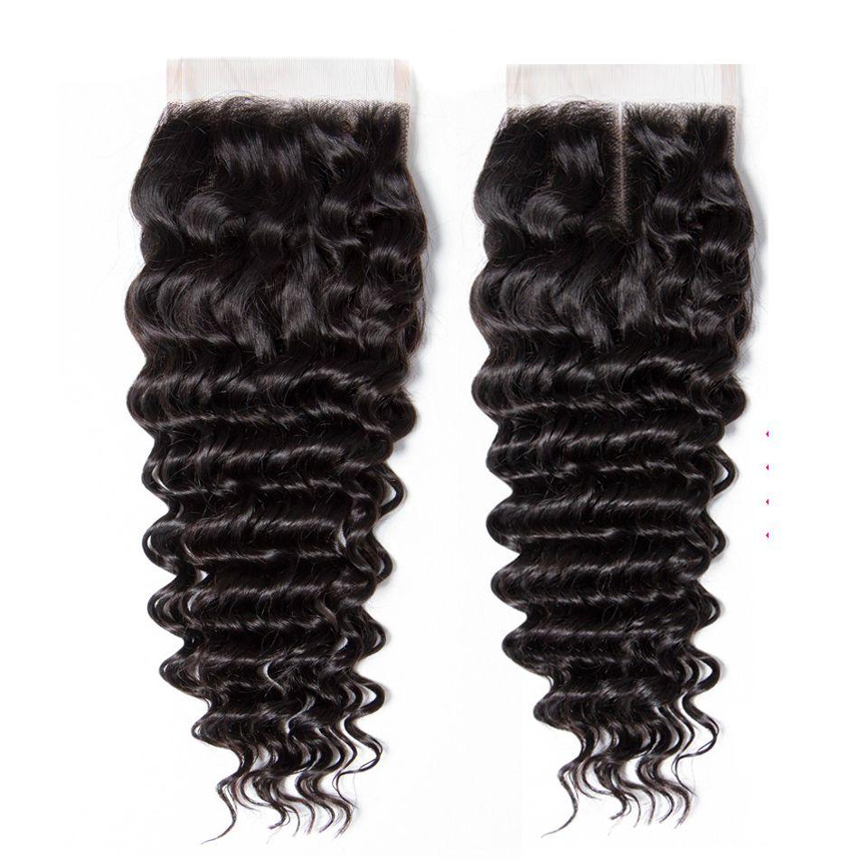 Brazilian Deep Virgin Hair 4 Bundles With Closure 100% Human Hair Weave - Ross Pretty Hair Official