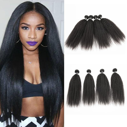 Brazilian Kinky Straight Hair 4 Bundles