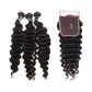Brazilian Loose Wave 3 Bundles With Lace Closure 100% Remy Human Hair Weave - Ross Pretty Hair Official