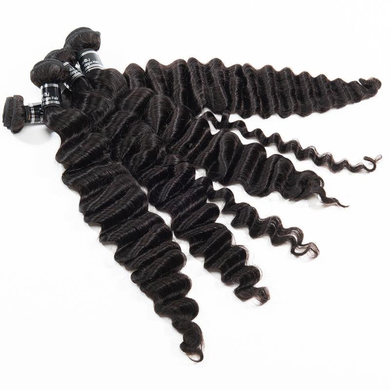 Brazilian Loose Wave 4 Bundles With Closure 100% Virgin Human Hair - Ross Pretty Hair Official