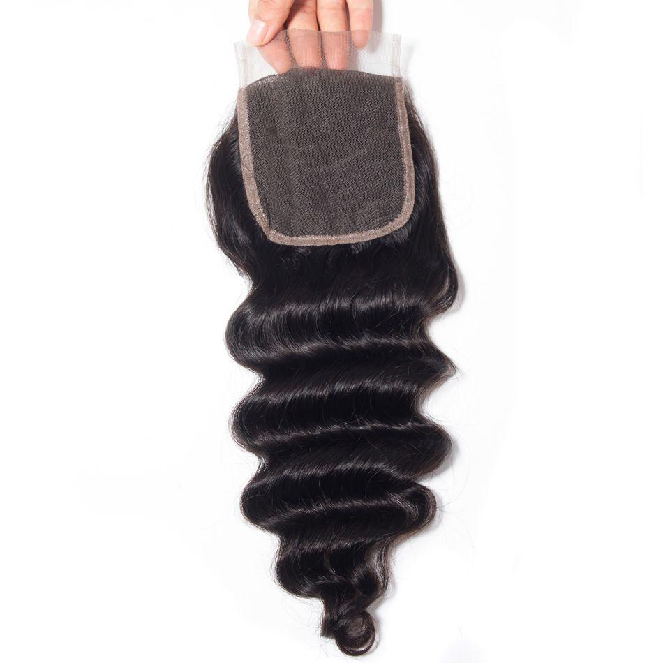 Brazilian Loose Wave 4 Bundles With Closure 100% Virgin Human Hair - Ross Pretty Hair Official