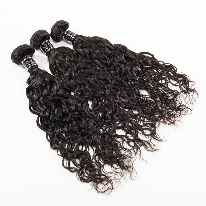 Brazilian Water Water 4 Bundles With Closure Wet And Wavy Human Hair Bundles Closure - Ross Pretty Hair Official