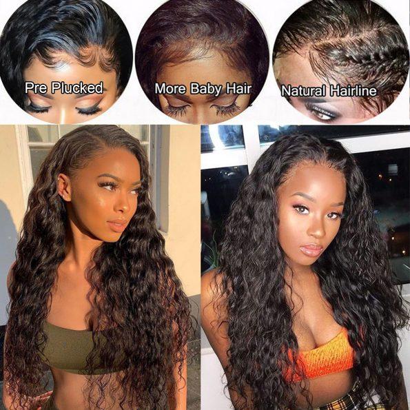 Brazilian Water Wave 13×4 Lace Front Wigs Human Hair Wig - Ross Pretty Hair