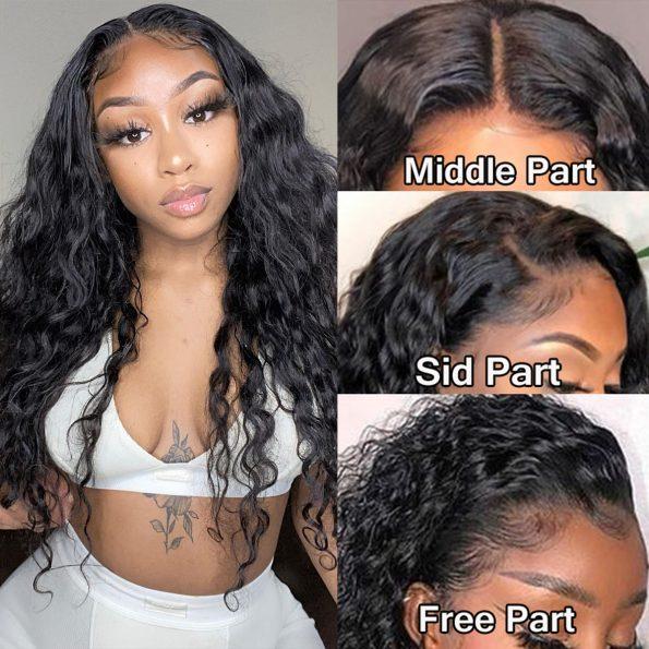 Brazilian Water Wave 13×4 Lace Front Wigs Human Hair Wig - Ross Pretty Hair