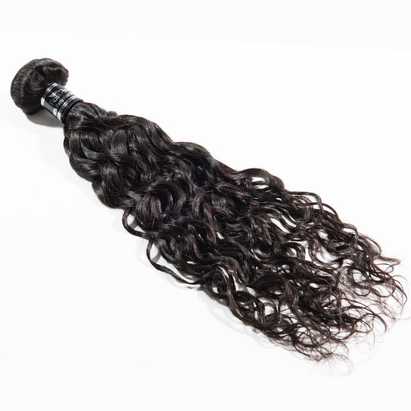 Brazilian Water Wave 3 Bundles With Closure Wet and Wavy Human Hair Bundles - Ross Pretty Hair Official