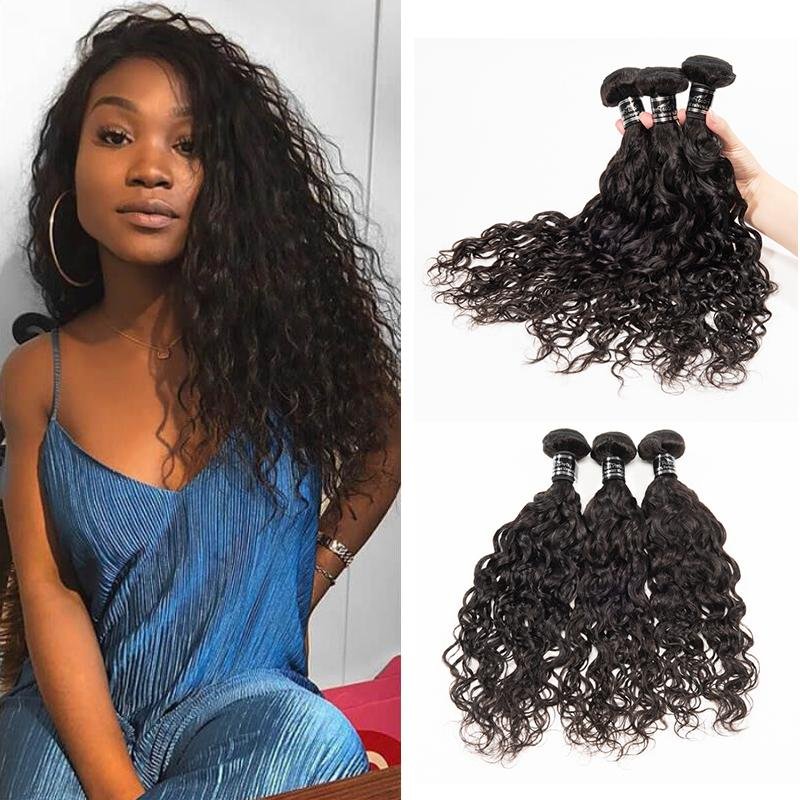 Brazilian Water Wave Virgin Hair 3 Bundles Wet And Wavy Human Hair Weave Bundles - Ross Pretty Hair Official