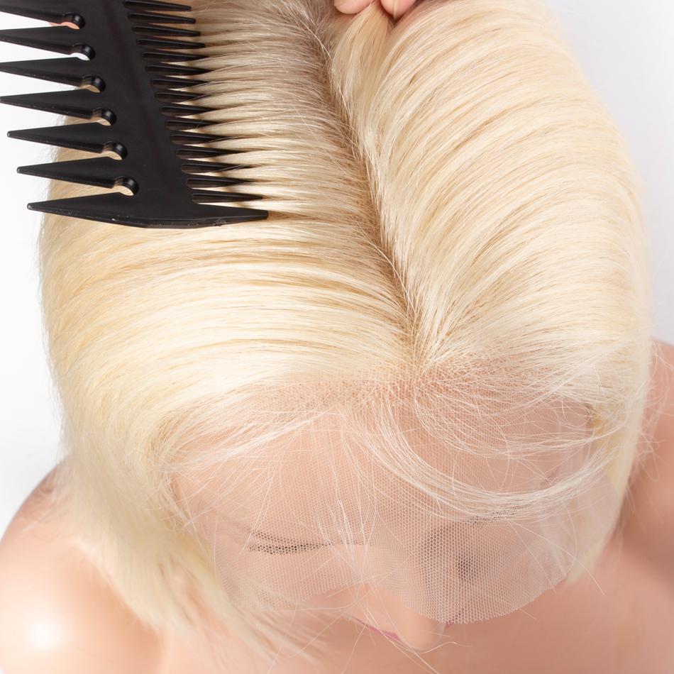 613 Blonde Short Bob Wigs Straight