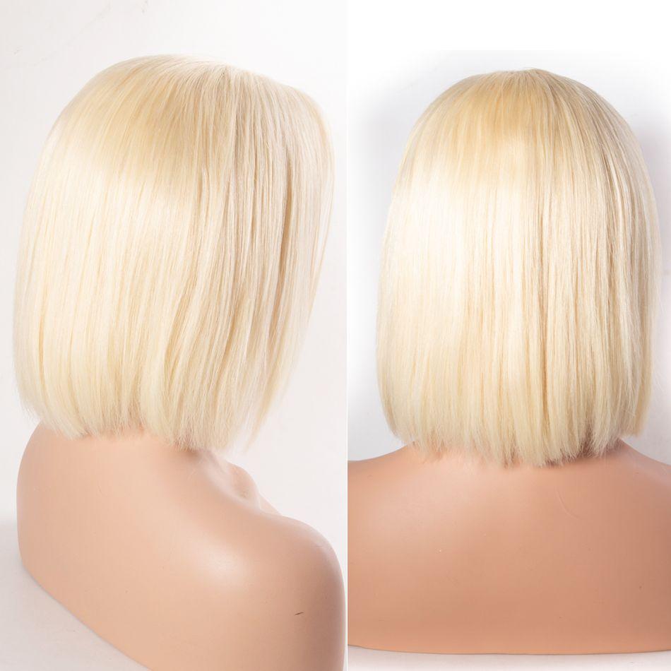 613 Blonde Short Bob Wigs Straight