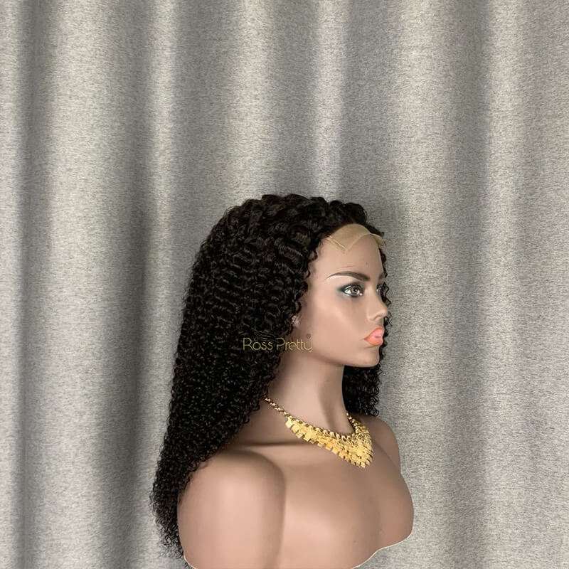 Curly Wig 18 Inch 4×4 Custom Lace Closure Wig 100% Human Hair