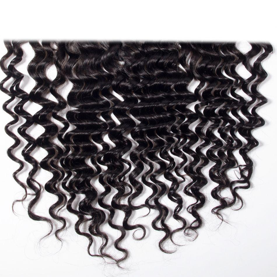 Deep Wave 13*4 Lace Frontal Brazilian Human Hair With Baby Hair