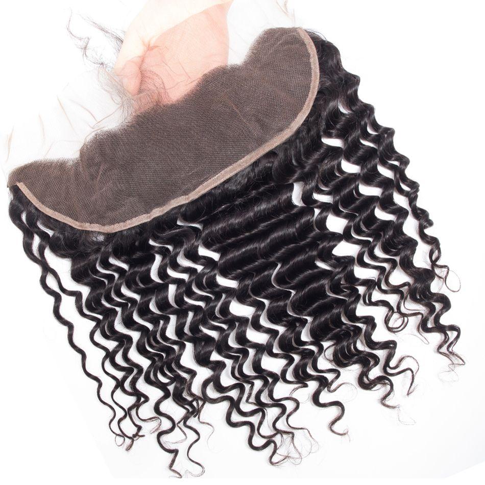 Deep Wave 13*4 Lace Frontal Brazilian Human Hair With Baby Hair