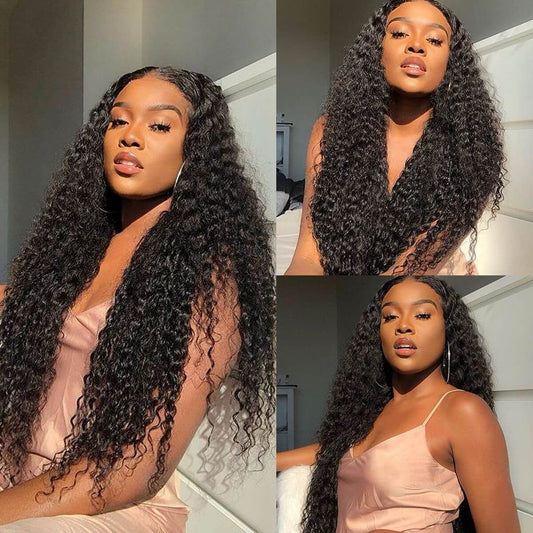 Deep Wave 4×4 Lace Closure Wig Human Hair Wigs