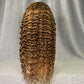 Highlight Wig 180% Density Deep Wave Human Hair Wig