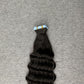 #1b Deep Wave Tape In Human Hair Extensions 20 Pieces/ Pack