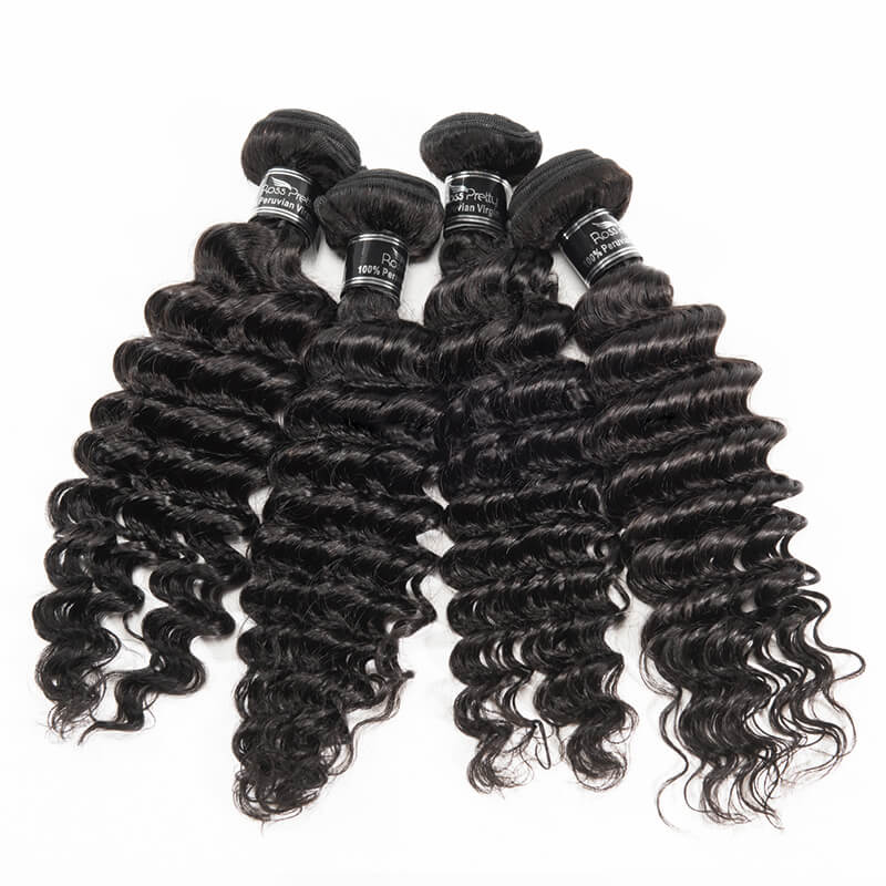 12 inch deep wave bundles human hair | Ross Pretty Hair