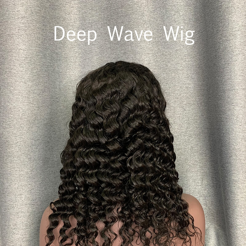 5×5 Lace Closure Wig Deep Wave Human Hair Wigs