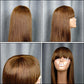 #4 Color Bang Wig Short Bob Wig Straight Hair 100% Virgin Human Hair