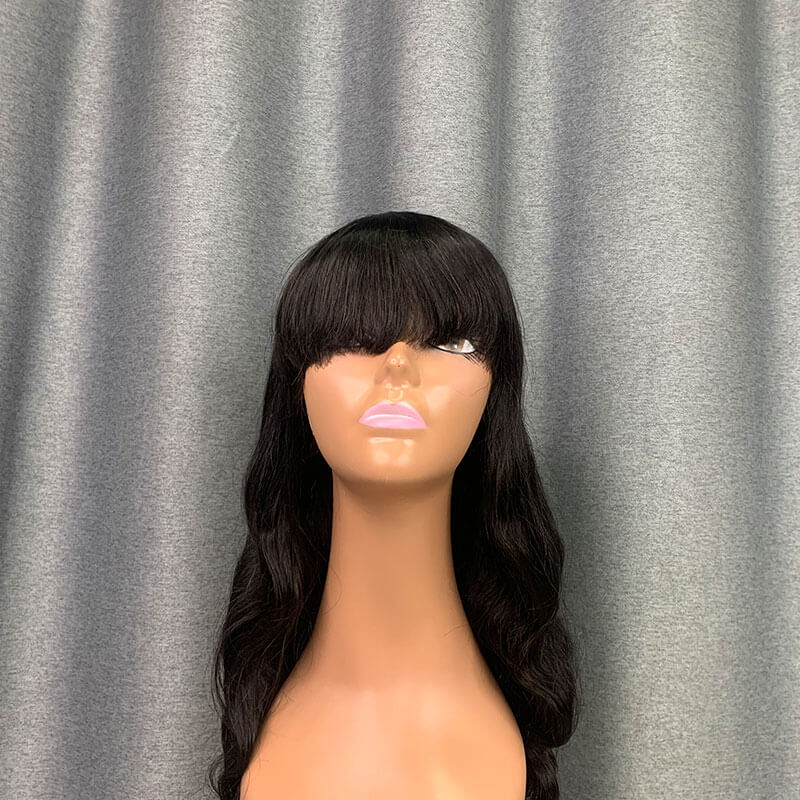 Body Wave Bang Wig 100% Virgin Human Hair