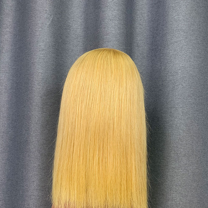 613 Blonde Bang Wig Short Bob Wig Straight Hair