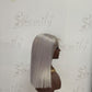 Grey Bob Wig Human Hair 10-16 Inch 13x4 Lace Front Wig