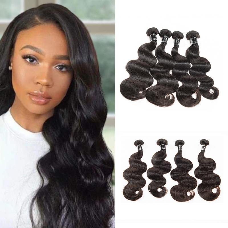 Hair Weave Brazilian Body Wave 4 Bundles 100% Human Hair Virgin Hair - Ross Pretty Hair Official