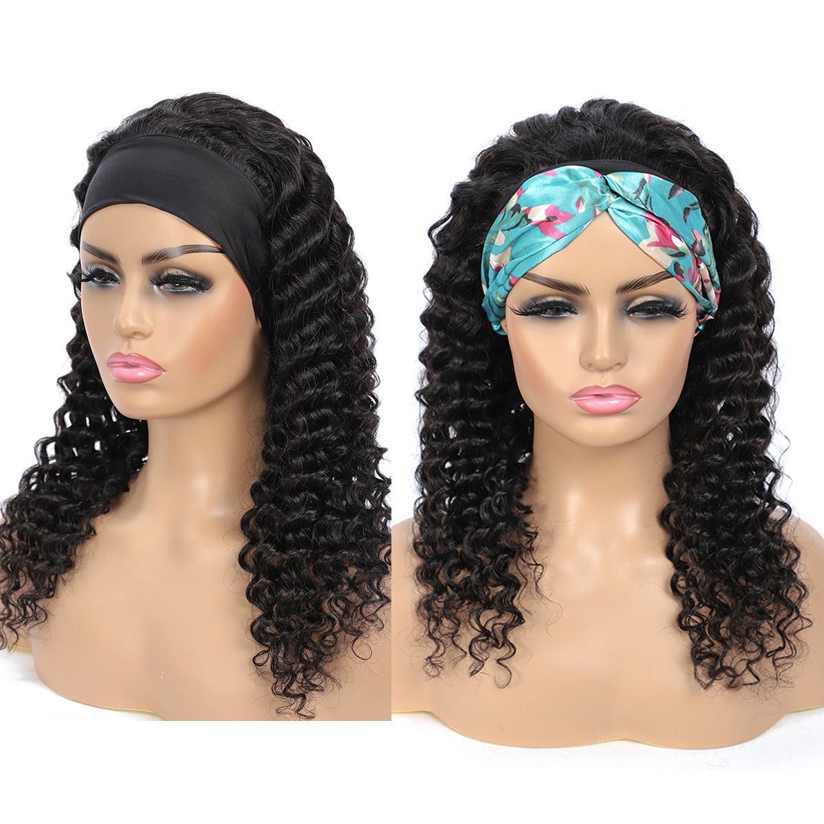 Headband Hair Wig Deep Wave