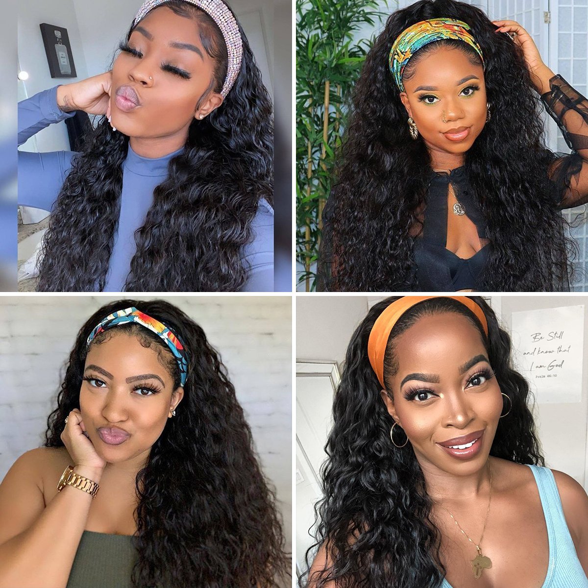 Headband Hair Wig  Water Wave