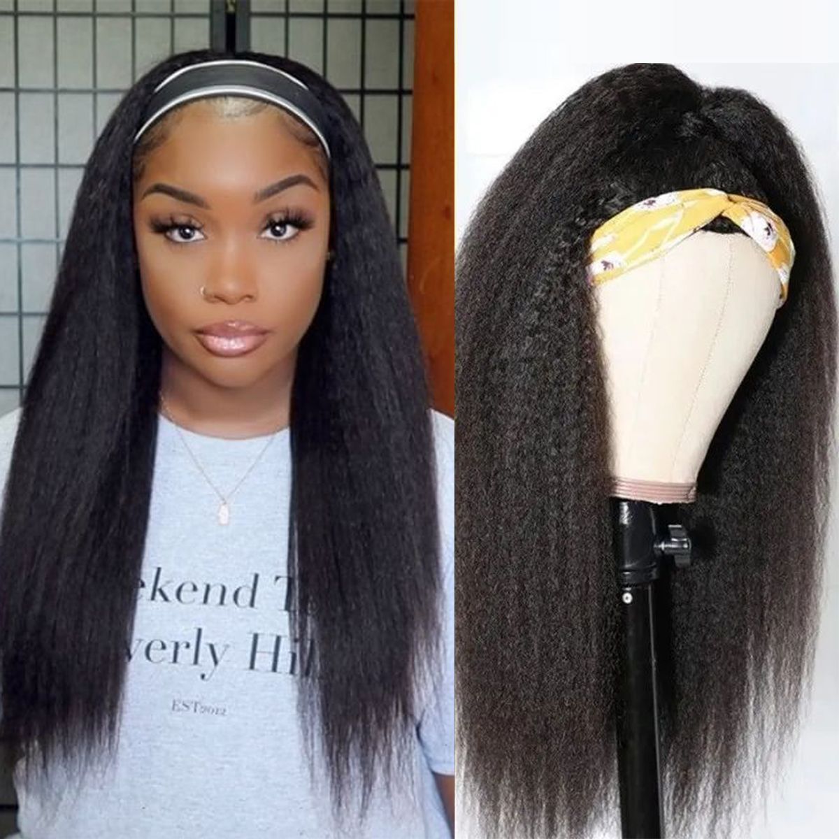 Headband Wig Kinky Straight Brazilian