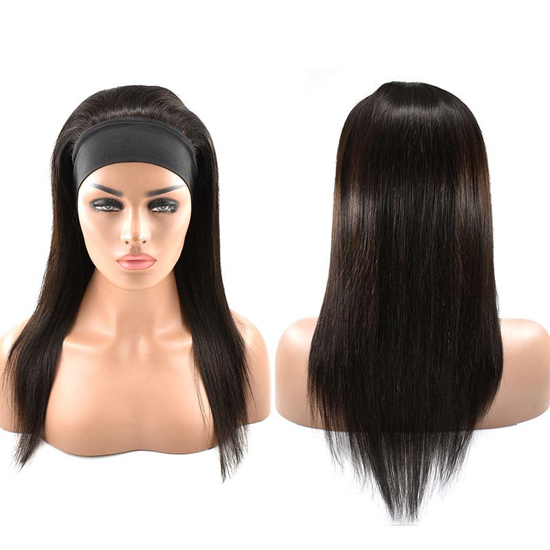 Headband Wig Straight Human Hair Wigs - Ross Pretty Hair