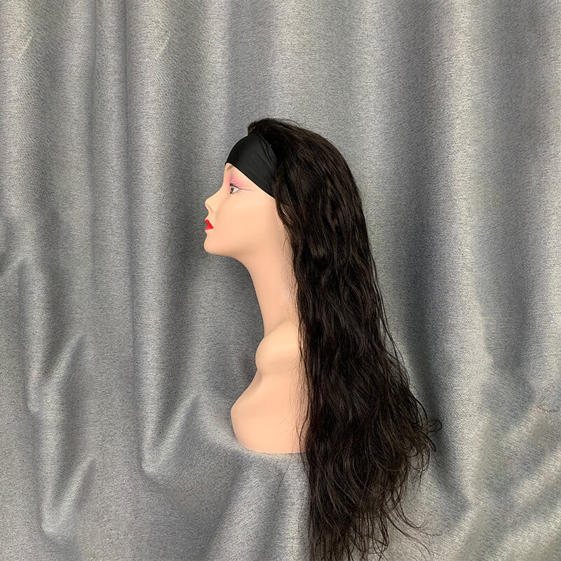 Body Wave High Density 200% Full Head Wig Thick Hair Headband Hair Wig