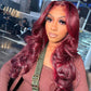 99j Burgundy Body Wave 3 Bundles Human Hair Weave