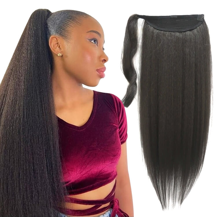 Ponytail Hair Straight/ Body Wave/ Natural Wave/ Jerry Curly/ Kinky Straight 100% Human Hair