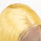 Lemon Green Color Hair Bob Straight 13×4 Lace Front Wigs