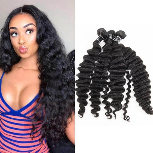 Loose Deep Virgin Hair Peruvian Hair 4 Bundles