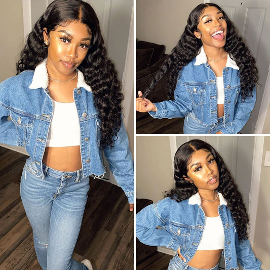 Loose Deep Wave 360 Lace Frontal Wigs 